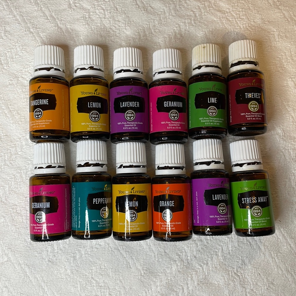 Dozen Empty Young Living 15 ml oil bottles recycle craft gift giving.